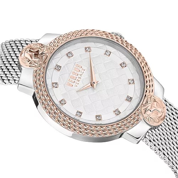 Versus Versace Women's Mouffetard 2 Hand Silver-Tone Stainless Steel Watch 38mm - Picture 9 of 11